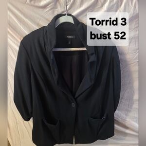 Torrid 3 Black Blazer Jacket